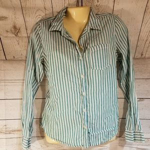 2 for 15.00 Forever 21 Teal & White Striped Top